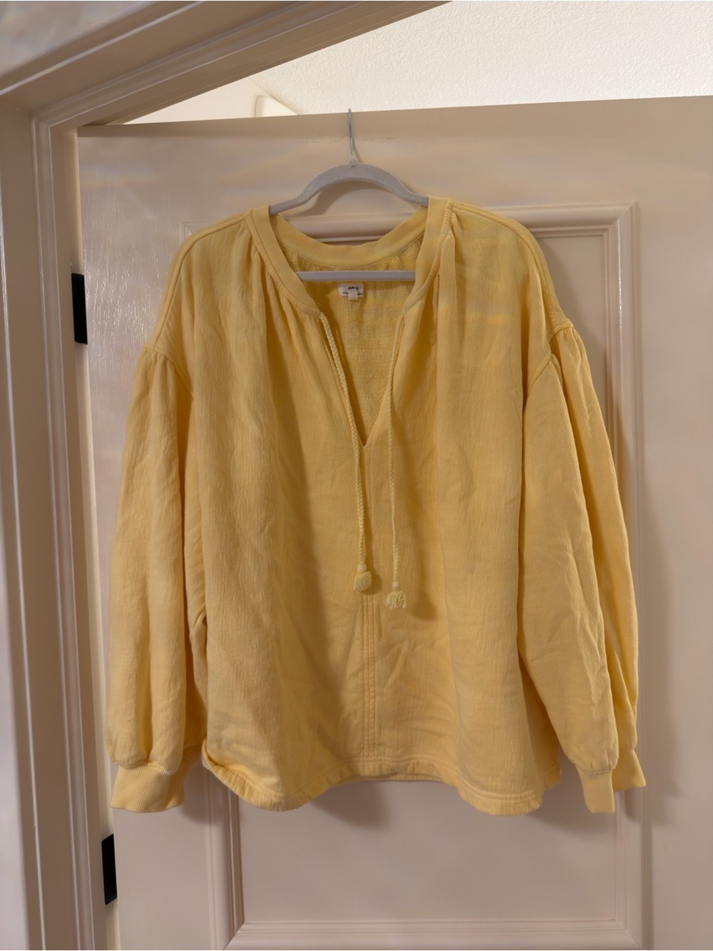 aerie Pale Yellow Pullover Hoodie